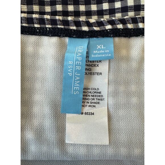 NWT Draper James Navy Blue Seersucker Triangle Bikini Swimsuit Size XL - Picture 9 of 10